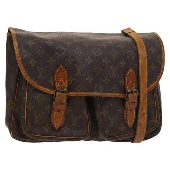 LOUIS VUITTON Monogram Gibeciere GM Shoulder Bag M42246 LV Auth bs27042 - Picture 1 of 16